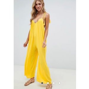 Yellow beach cover up jumpsuit☀️